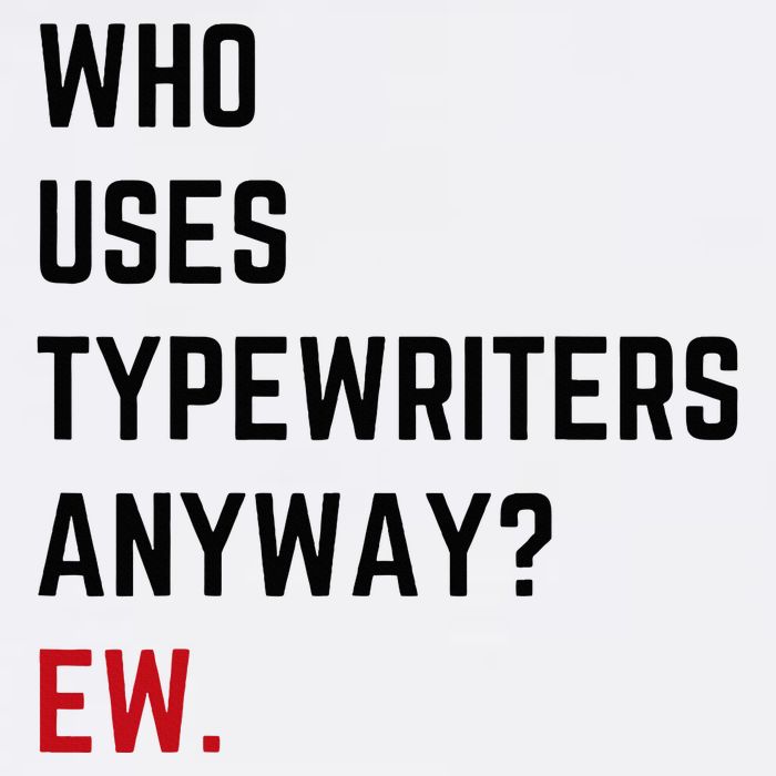 Who Uses Typewriters Anyway Ew Apron