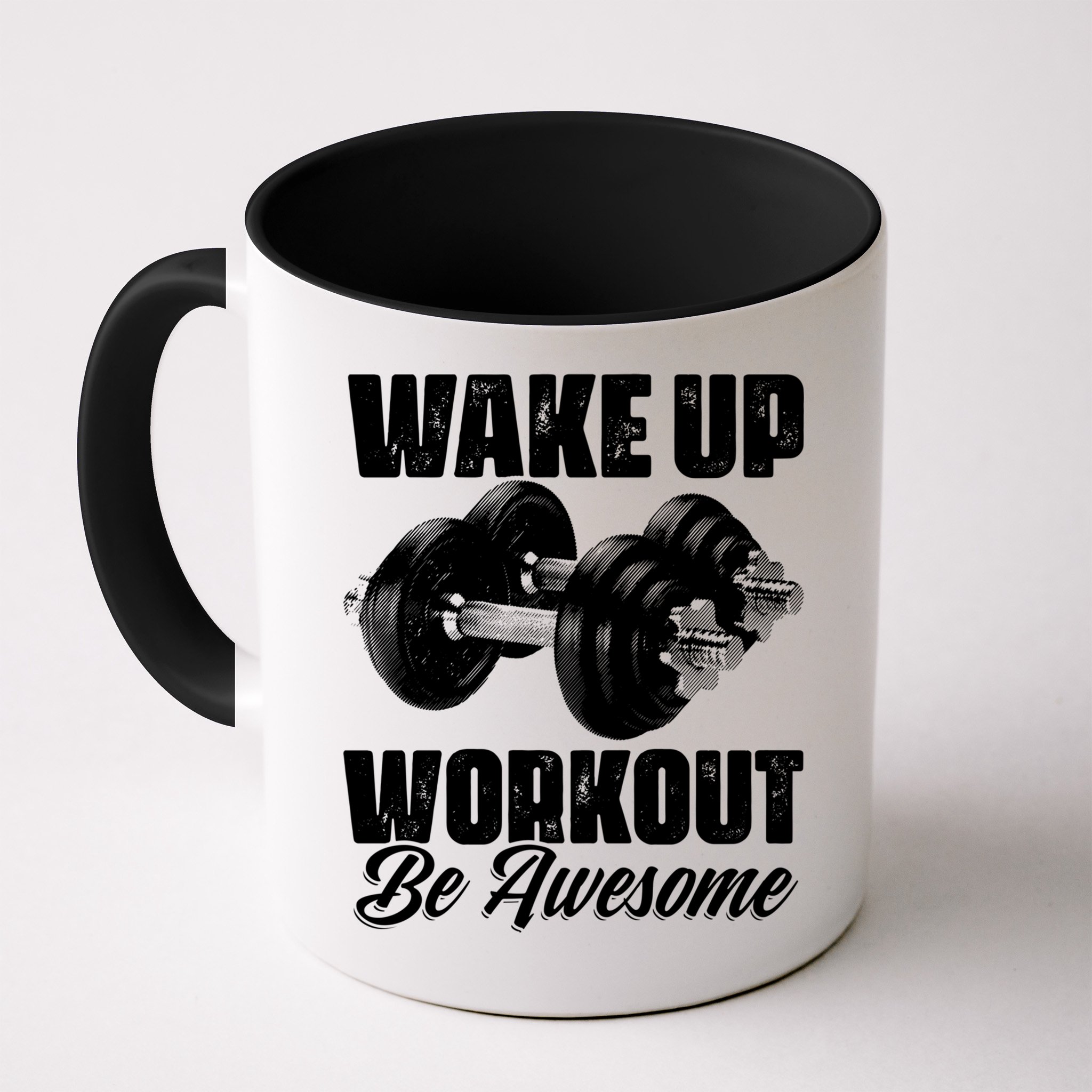 Wake Up Workout Be Awesome Exercise Fitness Workout Gift Mug