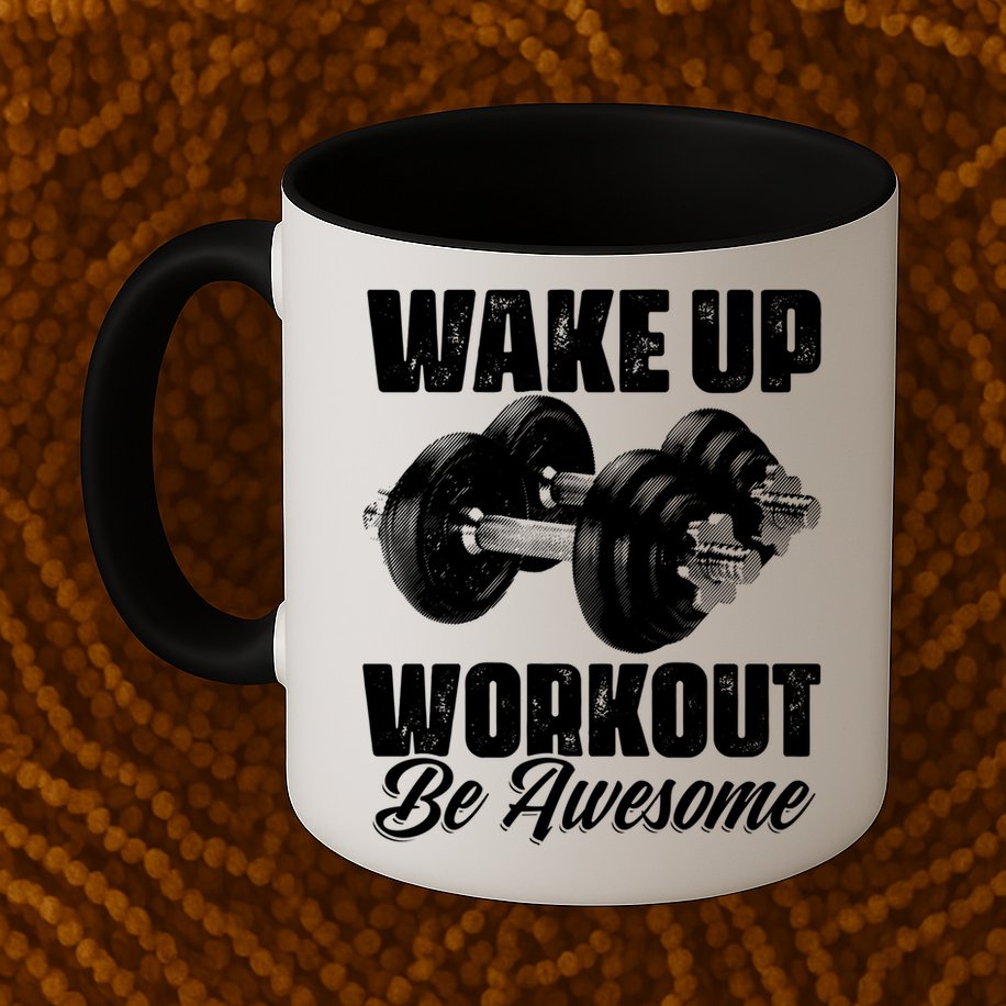 Wake Up Workout Be Awesome Exercise Fitness Workout Gift Mug
