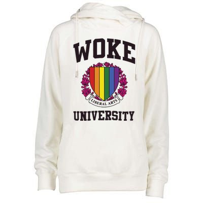 Woke University Womens Funnel Neck Pullover Hood