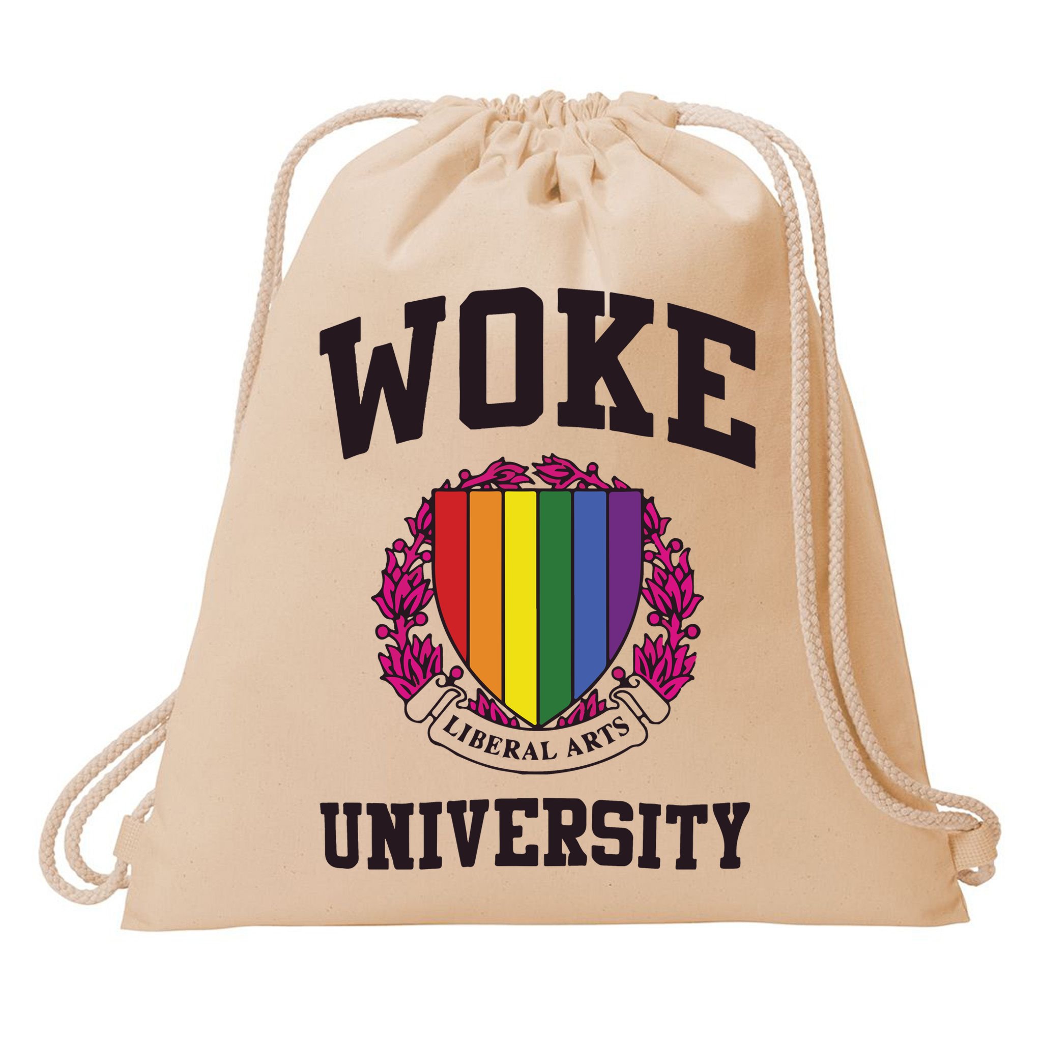 Woke University Drawstring Bag