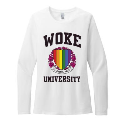 Woke University Womens CVC Long Sleeve Shirt