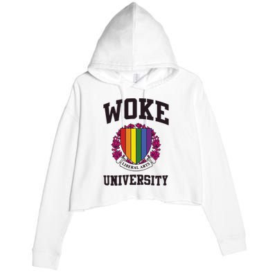 Woke University Crop Fleece Hoodie