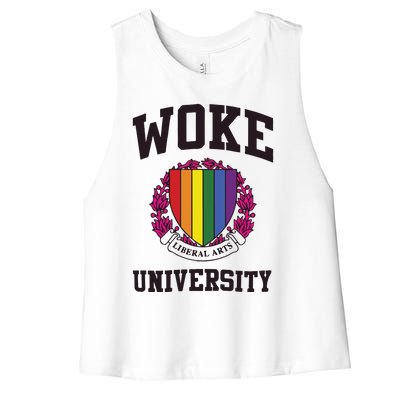 Woke University Women's Racerback Cropped Tank