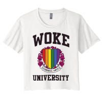 Woke University Women's Crop Top Tee