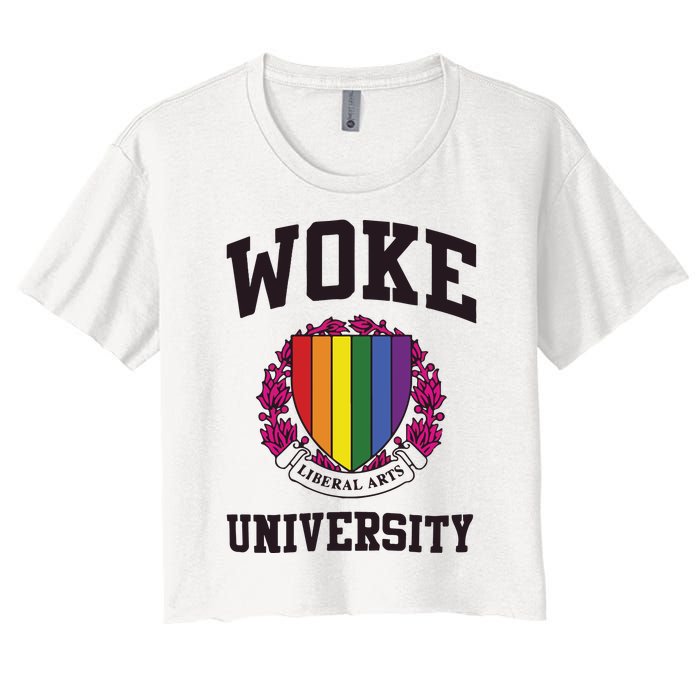 Woke University Women's Crop Top Tee