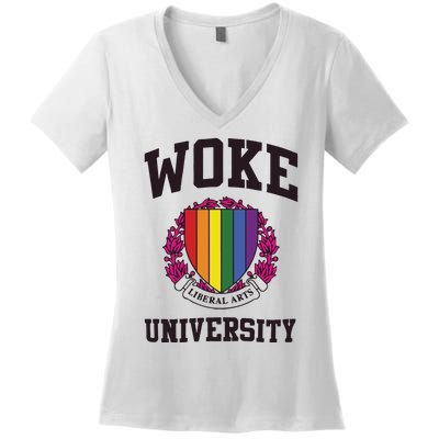 Woke University Women's V-Neck T-Shirt