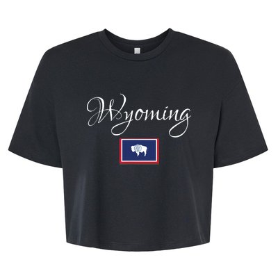 Wyoming Usa Bella+Canvas Jersey Crop Tee