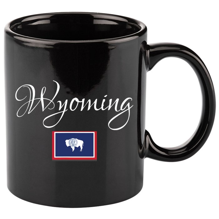 Wyoming Usa 11oz C Handle Ceramic Mug