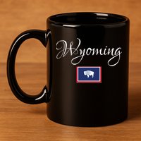 Wyoming Usa 11oz C Handle Ceramic Mug