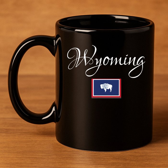 Wyoming Usa 11oz C Handle Ceramic Mug