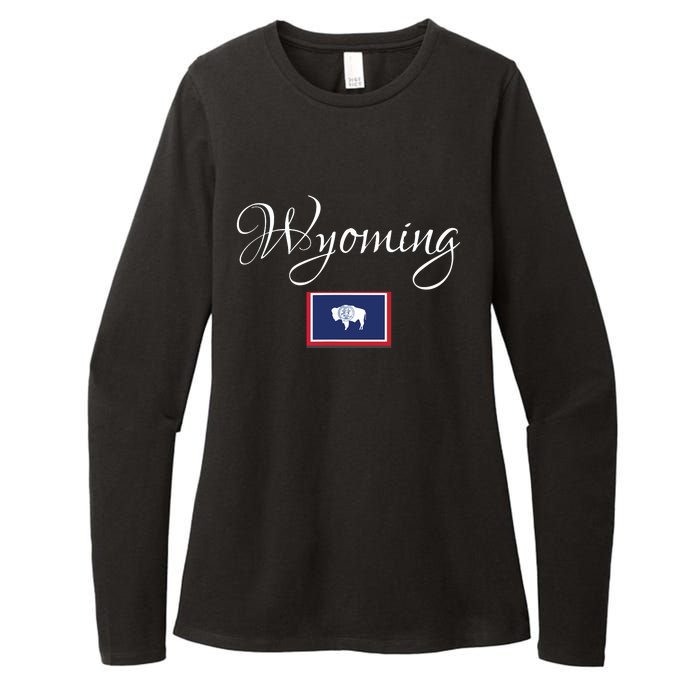 Wyoming Usa Womens CVC Long Sleeve Shirt