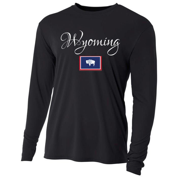 Wyoming Usa Cooling Performance Long Sleeve Crew