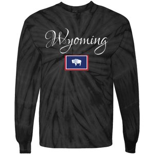 Wyoming Usa Tie-Dye Long Sleeve Shirt