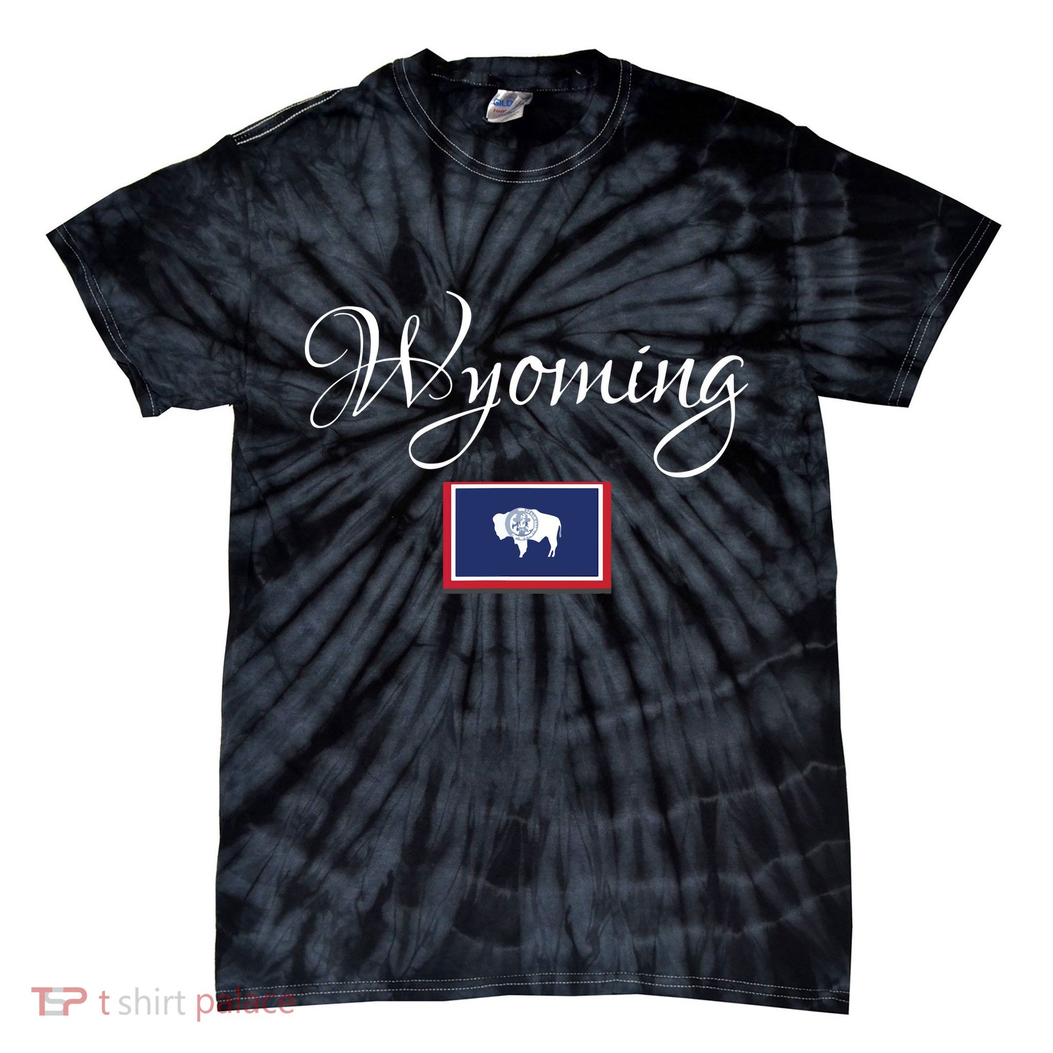 Wyoming Usa Tie-Dye T-Shirt