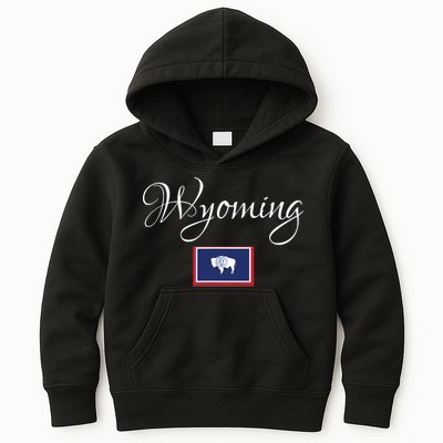 Wyoming Usa Kids Hoodie