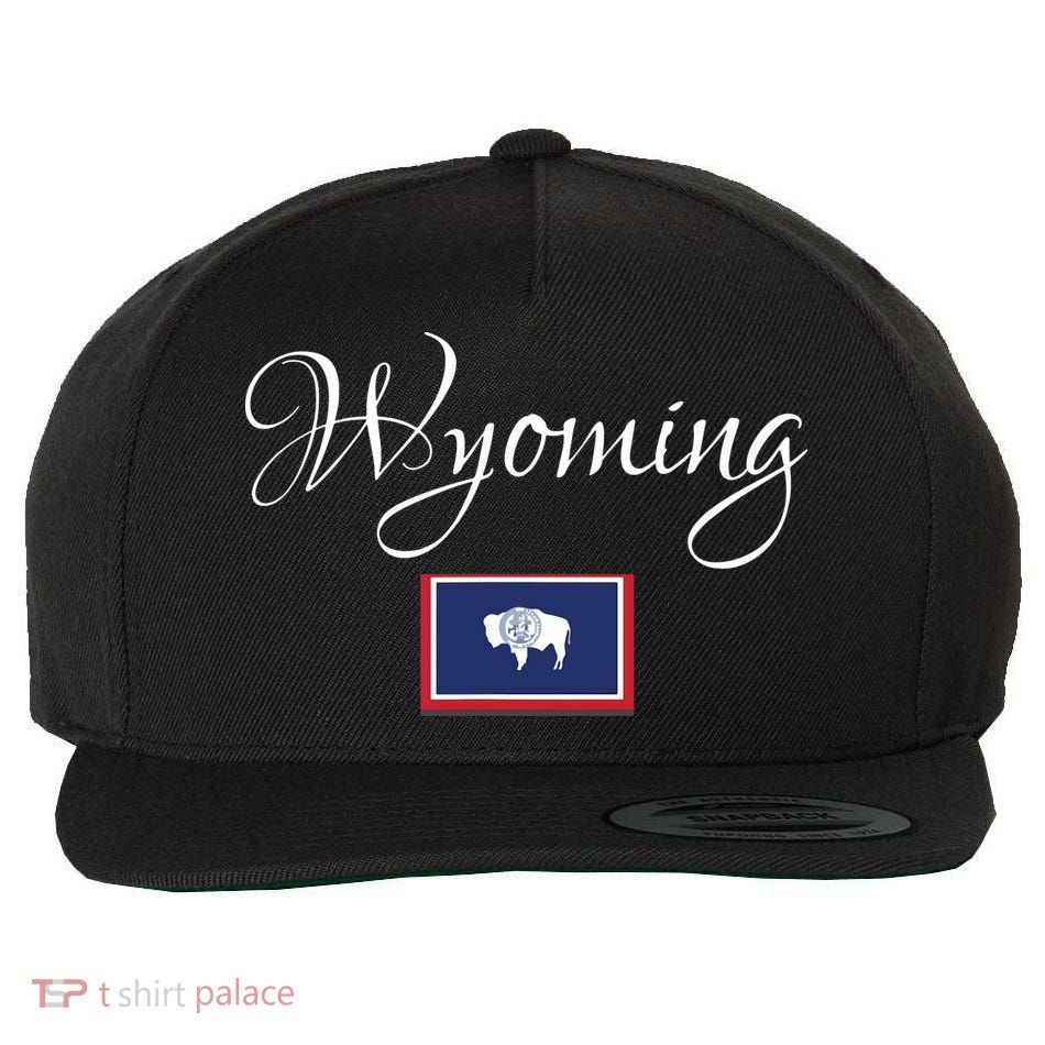 Wyoming Usa Wool Snapback Cap
