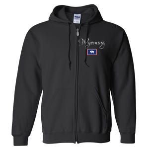 Wyoming Usa Full Zip Hoodie