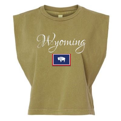 Wyoming Usa Garment-Dyed Women's Muscle Tee