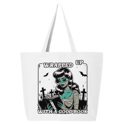 Wrapped Up With A Good Book Bookish Halloween Smutty Book 25L Jumbo Tote