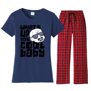 WhatS Up You Cool Baby Onesie Women's Flannel Pajama Set