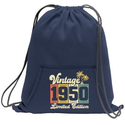 Wo Vintage 1950 Funny 73 Years Old 73rd Birthday Gift  Wo V-Neck Sweatshirt Cinch Pack Bag