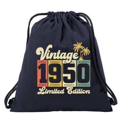 Wo Vintage 1950 Funny 73 Years Old 73rd Birthday Gift  Wo V-Neck Drawstring Bag