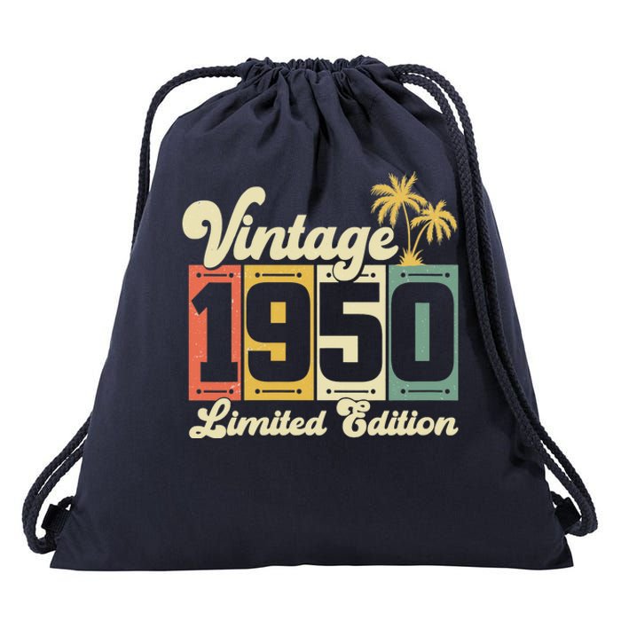 Wo Vintage 1950 Funny 73 Years Old 73rd Birthday Gift  Wo V-Neck Drawstring Bag