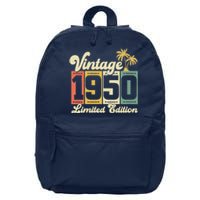 Wo Vintage 1950 Funny 73 Years Old 73rd Birthday Gift  Wo V-Neck 16 in Basic Backpack