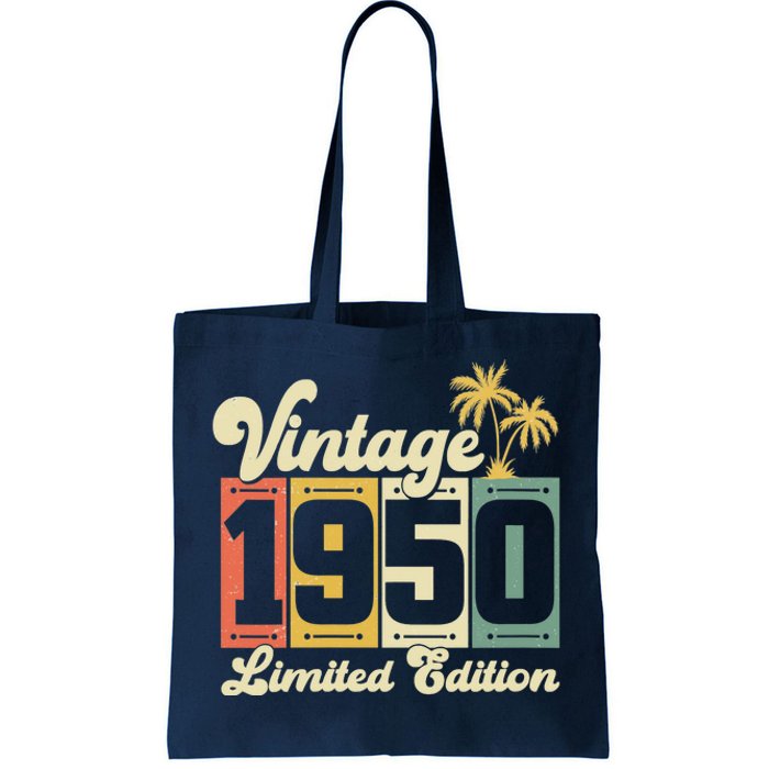 Wo Vintage 1950 Funny 73 Years Old 73rd Birthday Gift  Wo V-Neck Tote Bag