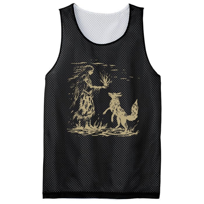 Witch Vintage 90s Spiritual Graphic Mesh Reversible Basketball Jersey Tank