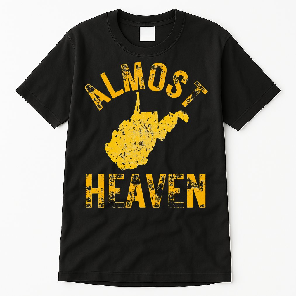 West Virginia Almost Heaven WV Map Home 304 Vintage Tall T-Shirt