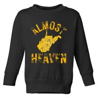 West Virginia Almost Heaven WV Map Home 304 Vintage Toddler Sweatshirt