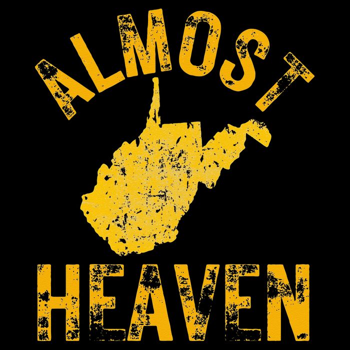 West Virginia Almost Heaven WV Map Home 304 Vintage Womens T-Shirt
