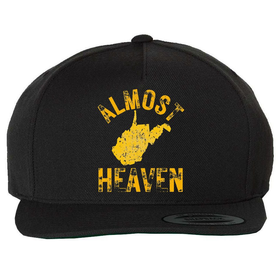 West Virginia Almost Heaven WV Map Home 304 Vintage Wool Snapback Cap