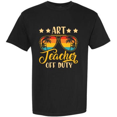 Wo Vintage Art Teacher Off Duty Last Day Of School Summer Garment-Dyed Heavyweight T-Shirt