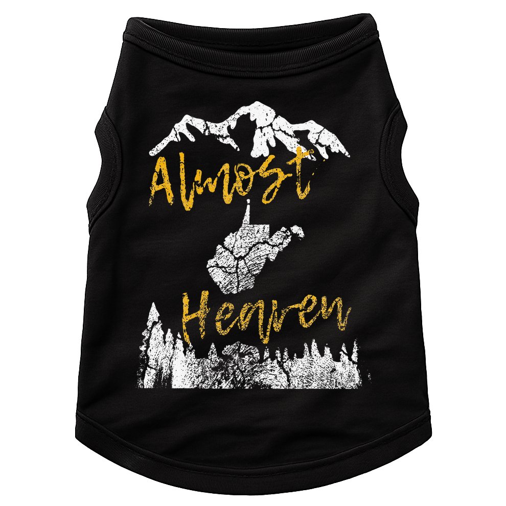 West Virginia Almost Heaven State Map WV Bear Mountains Home Doggie Tank