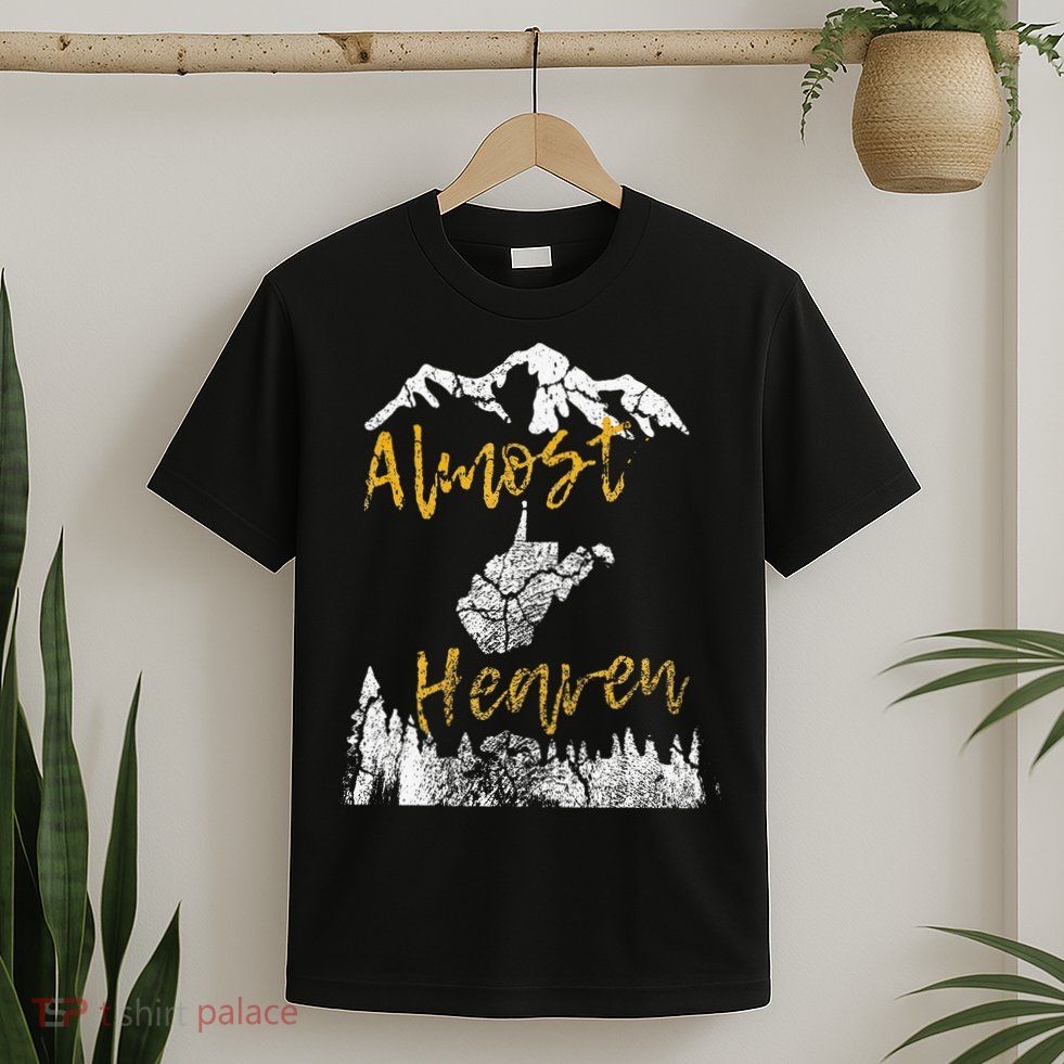 West Virginia Almost Heaven State Map WV Bear Mountains Home T-Shirt