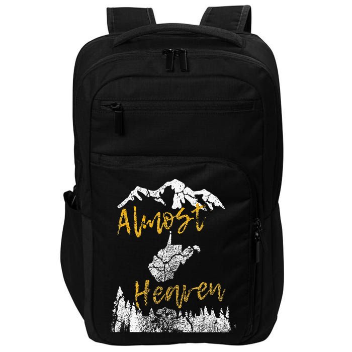 West Virginia Almost Heaven State Map WV Bear Mountains Home Impact Tech Backpack