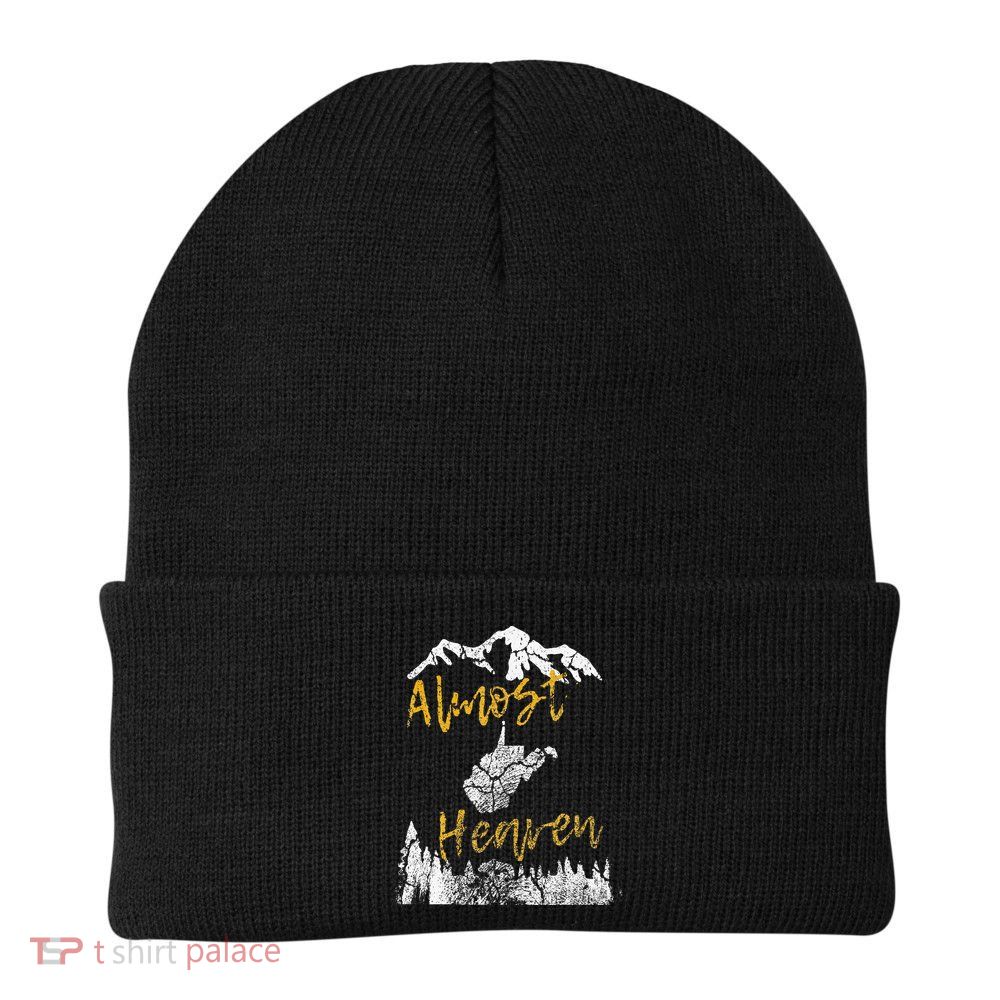 West Virginia Almost Heaven State Map WV Bear Mountains Home Beanie