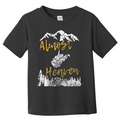 West Virginia Almost Heaven State Map WV Bear Mountains Home Toddler T-Shirt