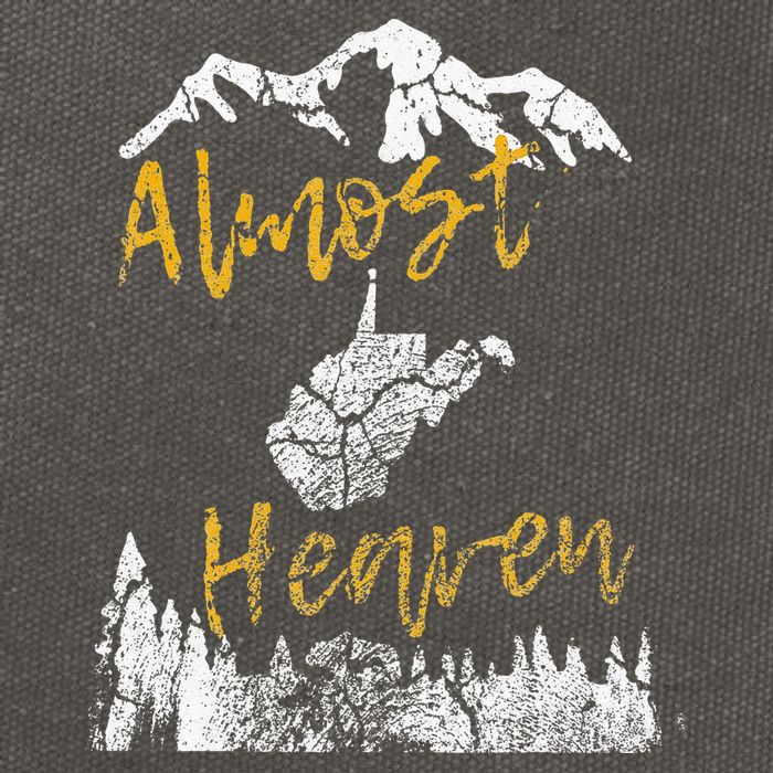 West Virginia Almost Heaven State Map WV Bear Mountains Home Cotton Canvas Backpack