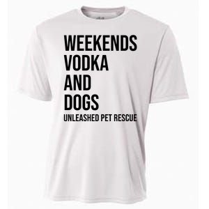 Weekends Vodka And Dogs Unleashed Pet Rescue Cooling Performance Crew T-Shirt