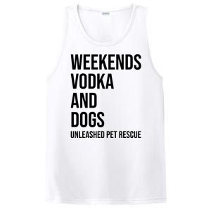 Weekends Vodka And Dogs Unleashed Pet Rescue PosiCharge Competitor Tank