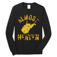 West Virginia Almost Heaven WV Map Home 304 Vintage Long Sleeve Shirt