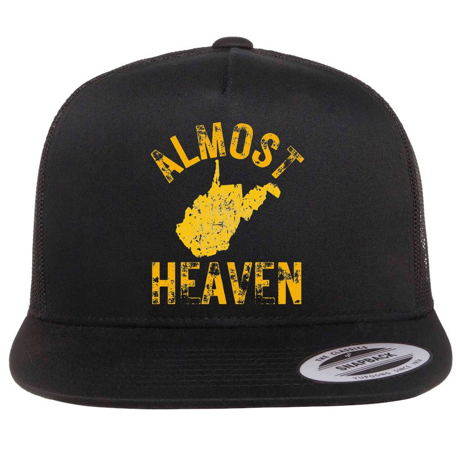 West Virginia Almost Heaven WV Map Home 304 Vintage Flat Bill Trucker Hat