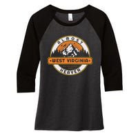 West Virginia Almost Heaven Nature Hiking Outdoors Women's Tri-Blend 3/4-Sleeve Raglan Shirt