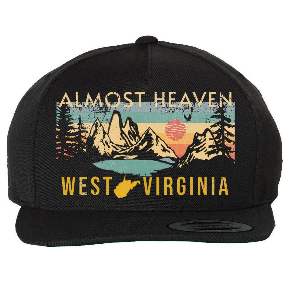 West Virginia Almost Heaven Wool Snapback Cap
