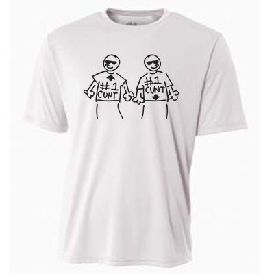 Weird Val Autismpills 2 People 1 Cunt Cooling Performance Crew T-Shirt