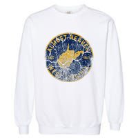 West Virginia Almost Heaven State Map WV Home Vintage 304 Garment-Dyed Sweatshirt